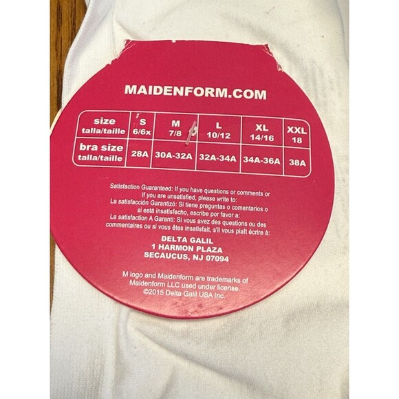 Maidenform Girls' Bandeau BraSeamless White Size Small Proms dances Tops New - Picture 4 of 5